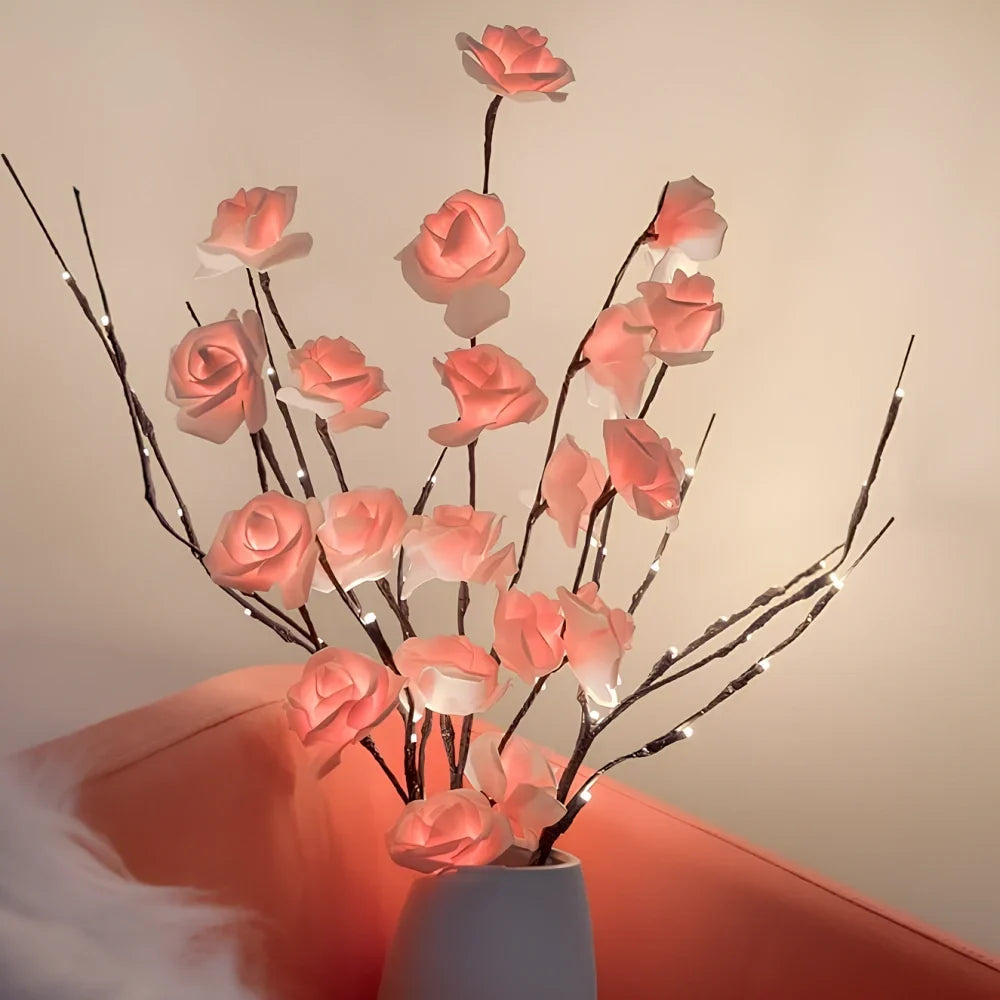 LED Lighted Branches 'NatureLight' - Battery Operated Willow, Olive, Rose & Orchid Light Branches - Bendable Decorative Twig Lights