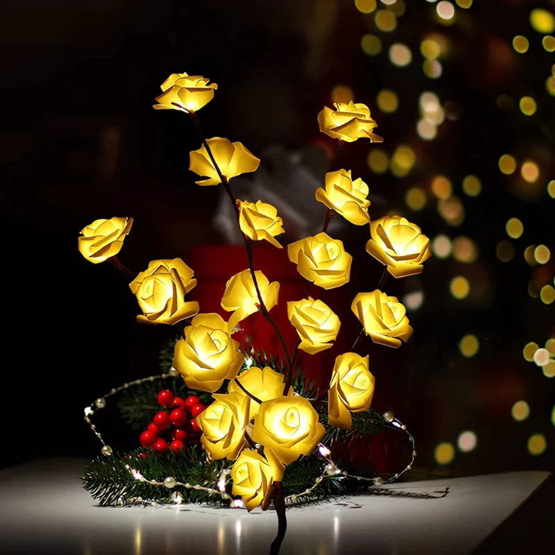 LED Lighted Branches 'NatureLight' - Battery Operated Willow, Olive, Rose & Orchid Light Branches - Bendable Decorative Twig Lights