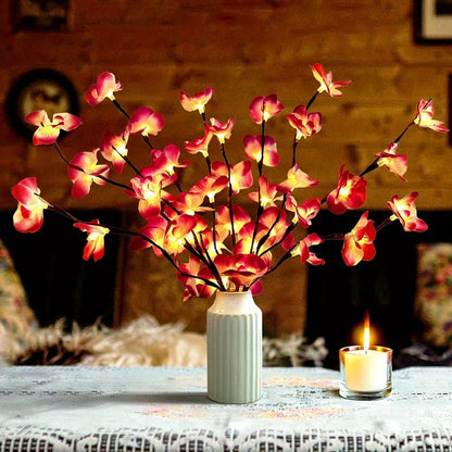 LED Lighted Branches 'NatureLight' - Battery Operated Willow, Olive, Rose & Orchid Light Branches - Bendable Decorative Twig Lights