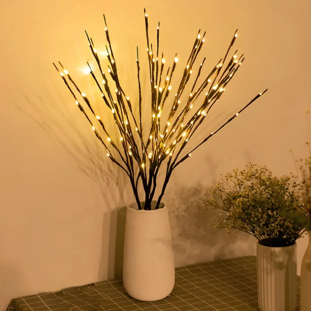 LED Lighted Branches 'NatureLight' - Battery Operated Willow, Olive, Rose & Orchid Light Branches - Bendable Decorative Twig Lights