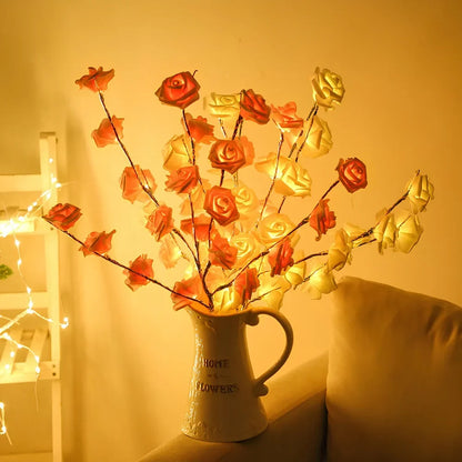 LED Lighted Branches 'NatureLight' - Battery Operated Willow, Olive, Rose & Orchid Light Branches - Bendable Decorative Twig Lights