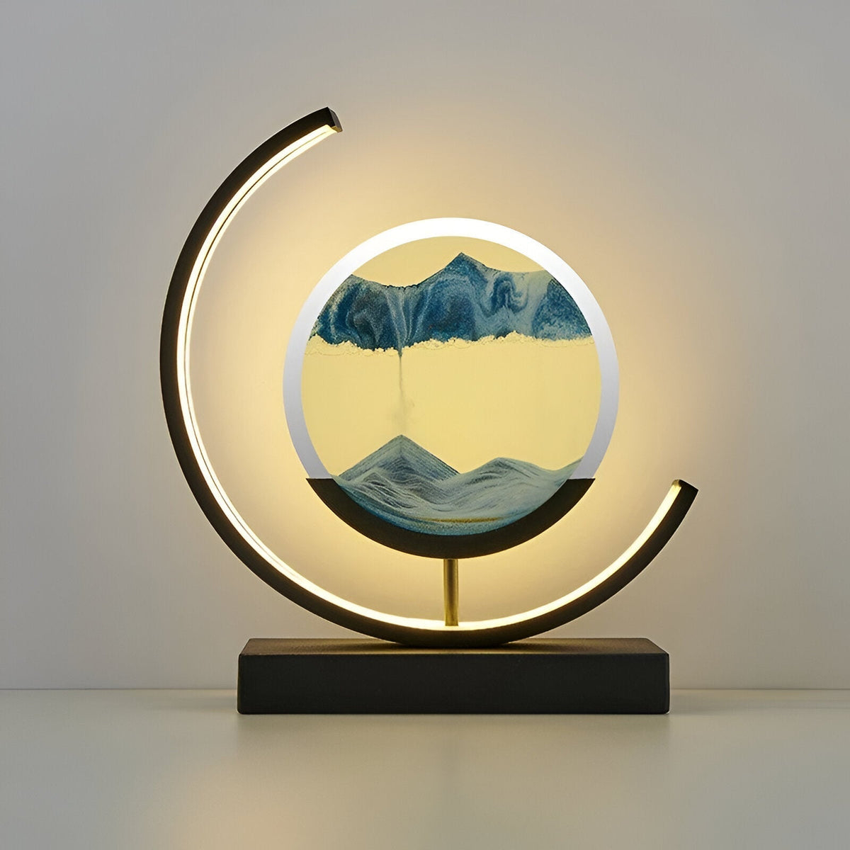 Moving Sand Art LED Table Lamp 'SandCalm' – Dimmable Ambient Mood Light