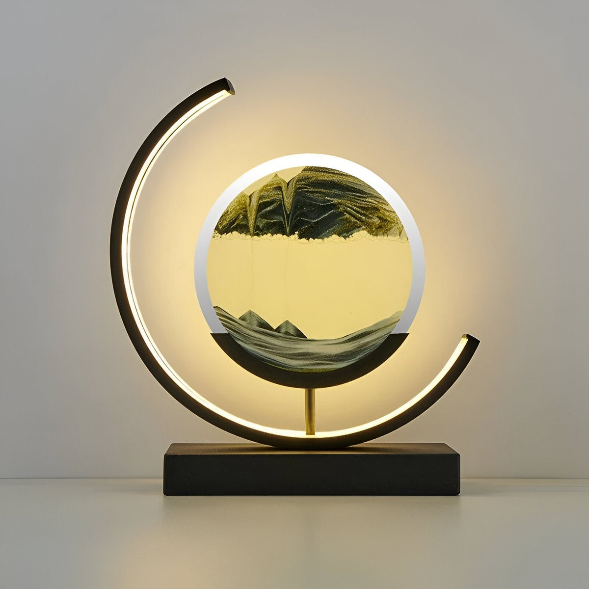 Moving Sand Art LED Table Lamp 'SandCalm' – Dimmable Ambient Mood Light