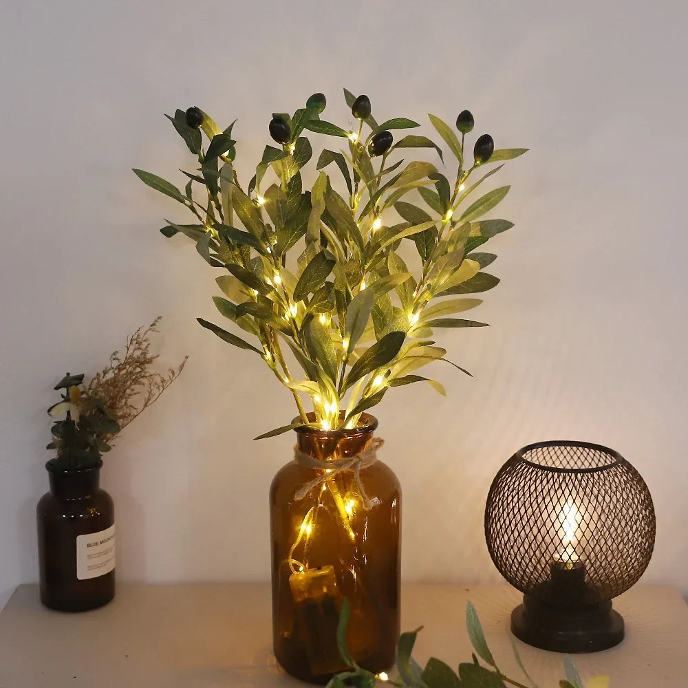 LED Lighted Branches 'NatureLight' - Battery Operated Willow, Olive, Rose & Orchid Light Branches - Bendable Decorative Twig Lights