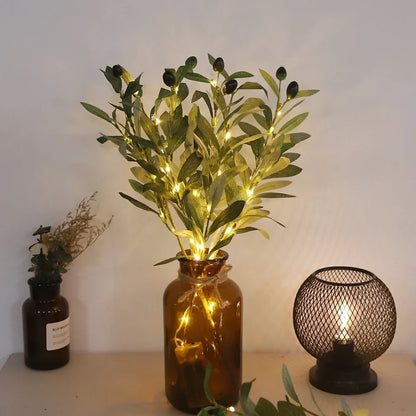 LED Lighted Branches 'NatureLight' - Battery Operated Willow, Olive, Rose & Orchid Light Branches - Bendable Decorative Twig Lights