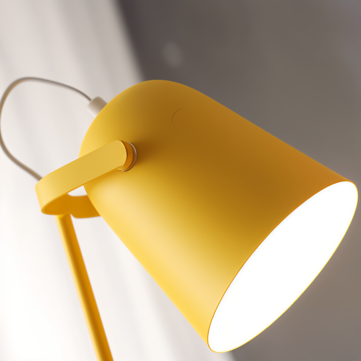 Macaron desk lamp metal shade detail