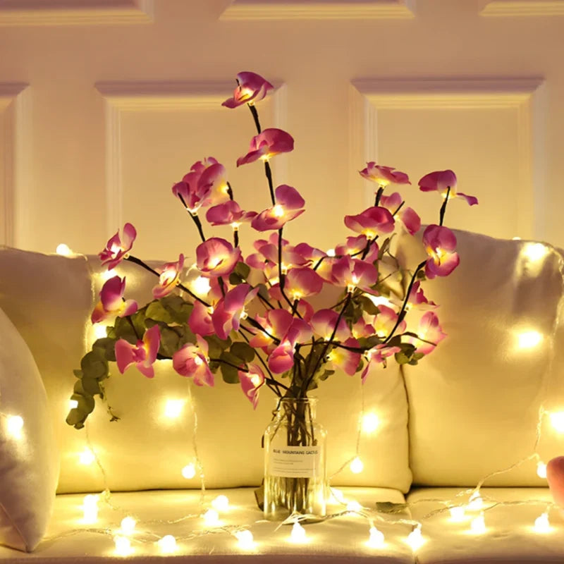 LED Lighted Branches 'NatureLight' - Battery Operated Willow, Olive, Rose & Orchid Light Branches - Bendable Decorative Twig Lights