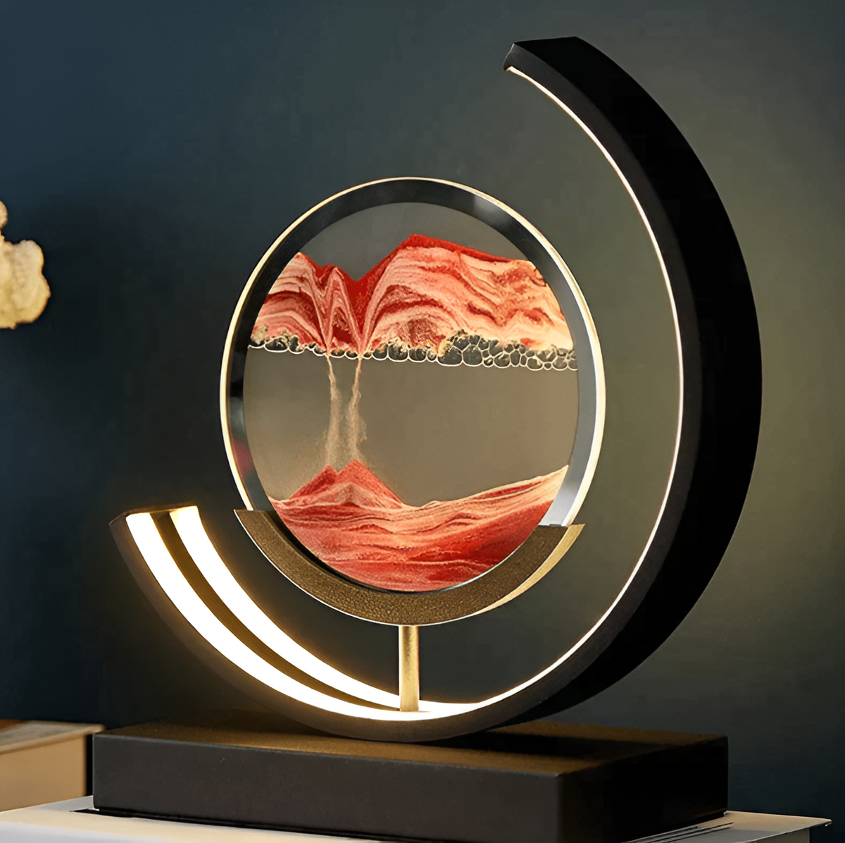 Moving Sand Art LED Table Lamp 'SandCalm' – Dimmable Ambient Mood Light
