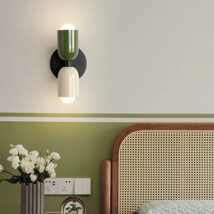 LED Wall Light with Two Heads, Up and Down Light 'Orion', Nordic Design Wall Lamp, Bedroom and Living Room