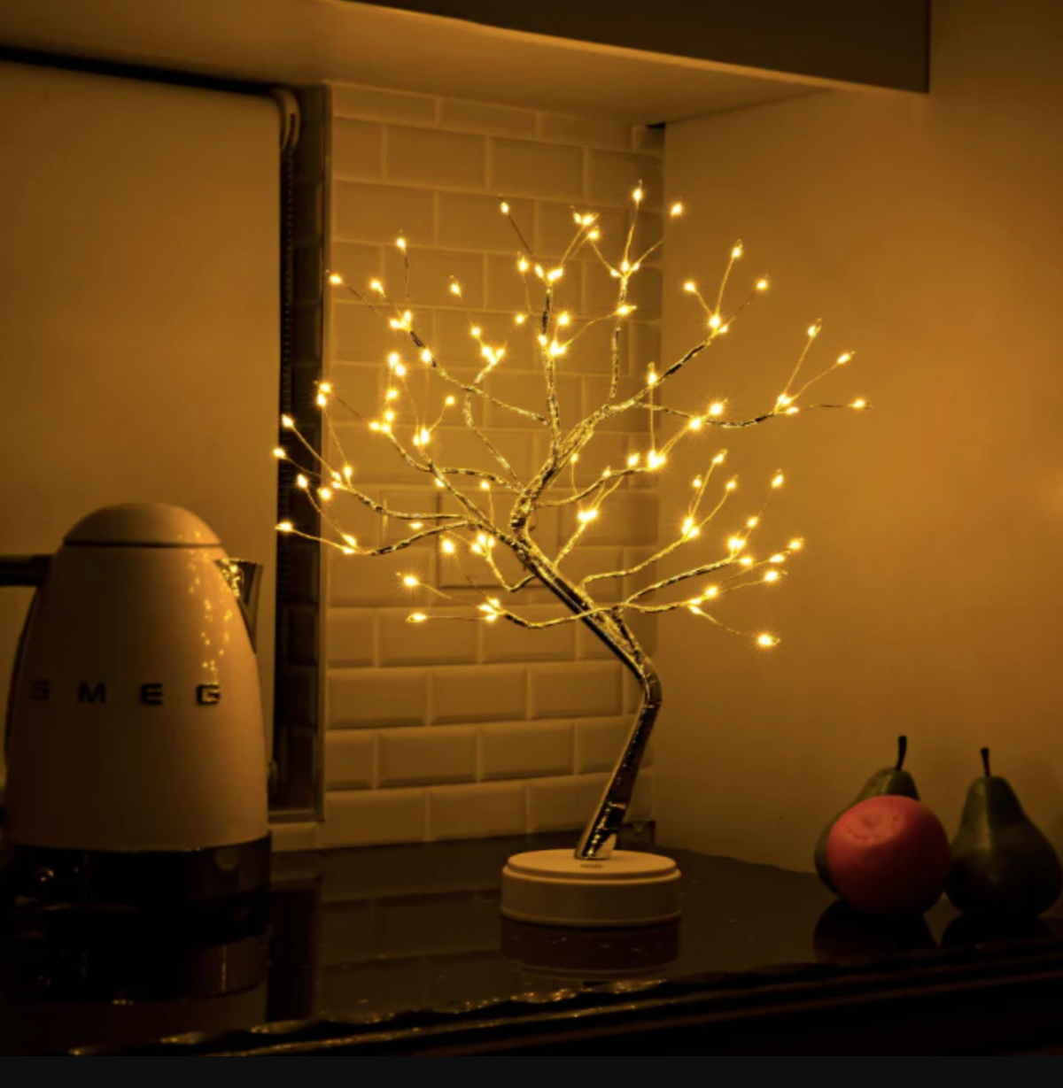 Rechargeable Cordless LED Tree Table Lamp 'GlowTree' – Dimmable Bedside & Mood Light