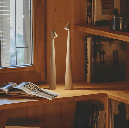 LED Table Lamp 'NordicElegance' – Cordless Rechargeable Bedside Light, 3-Way Dimmable Touch Desk & Reading Lamp