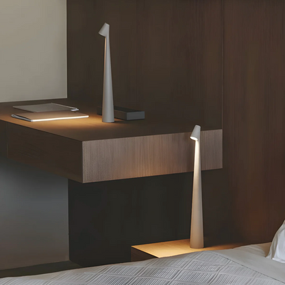 LED Table Lamp 'NordicElegance' – Cordless Rechargeable Bedside Light, 3-Way Dimmable Touch Desk & Reading Lamp