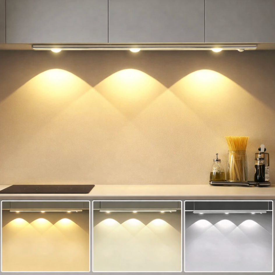 Rechargeable LED Under Cabinet Light 'KitchenGlow' - with Motion Sensor – Cordless & Dimmable