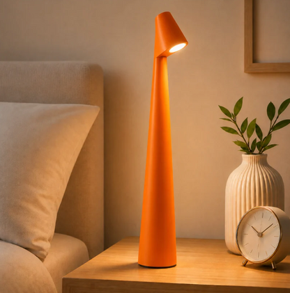 LumiNord cordless LED table lamp in orange