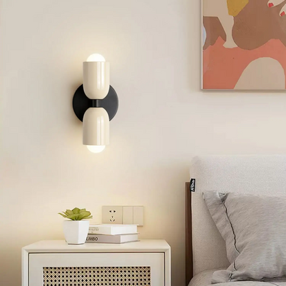 LED Wall Light with Two Heads, Up and Down Light 'Orion', Nordic Design Wall Lamp, Bedroom and Living Room