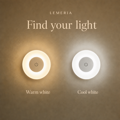 LumiBeam night light in warm white and cool white