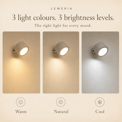 EasyLamp with 3 light colours warm, natural and cool and 3 brightness levels