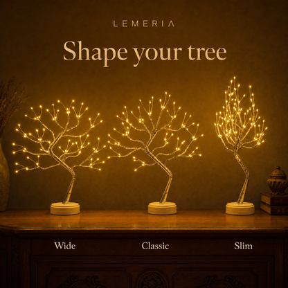 Shape your LED light tree: wide, classic or slim