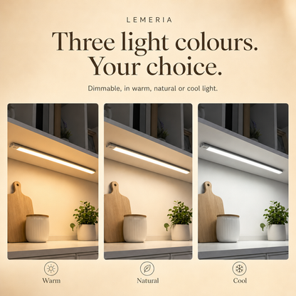 LazyStick dimmable with three light colours: warm, natural and cool