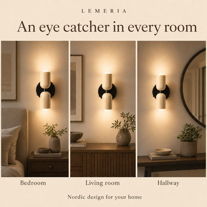 Orion Nordic design wall lamp in the bedroom, living room and hallway
