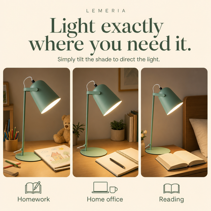Adjustable Macaron reading lamp for homework, home office and reading