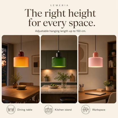 Colora pendant light with adjustable hanging height up to 150 cm