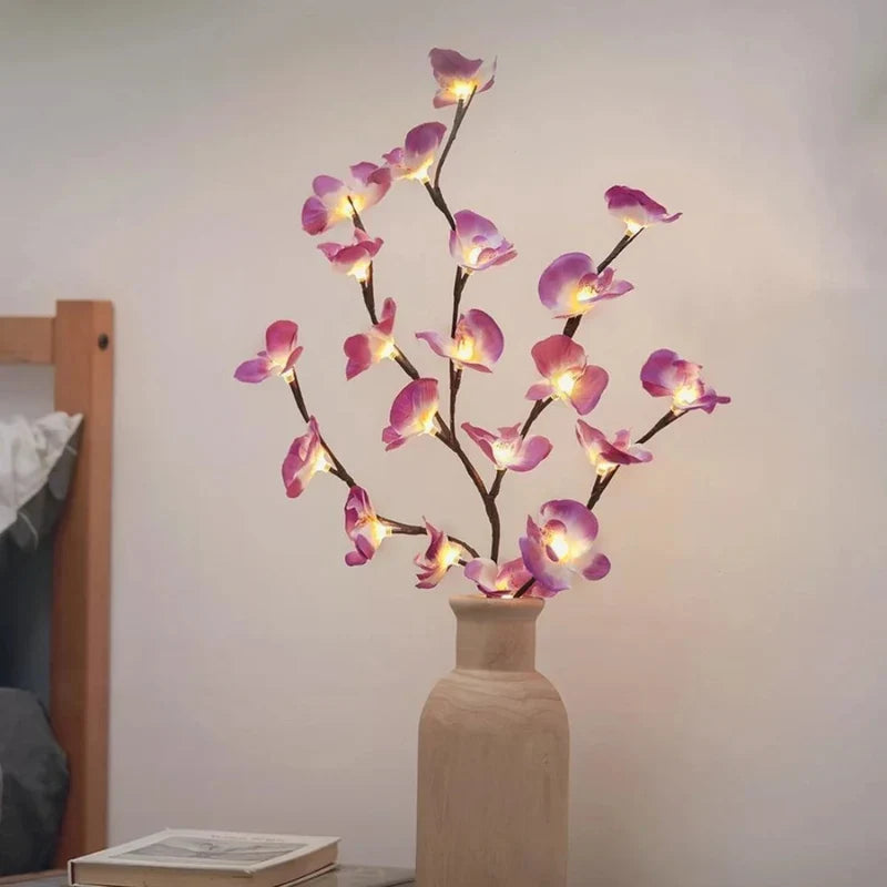 LED Lighted Branches 'NatureLight' - Battery Operated Willow, Olive, Rose & Orchid Light Branches - Bendable Decorative Twig Lights