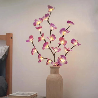 LED Lighted Branches 'NatureLight' - Battery Operated Willow, Olive, Rose & Orchid Light Branches - Bendable Decorative Twig Lights